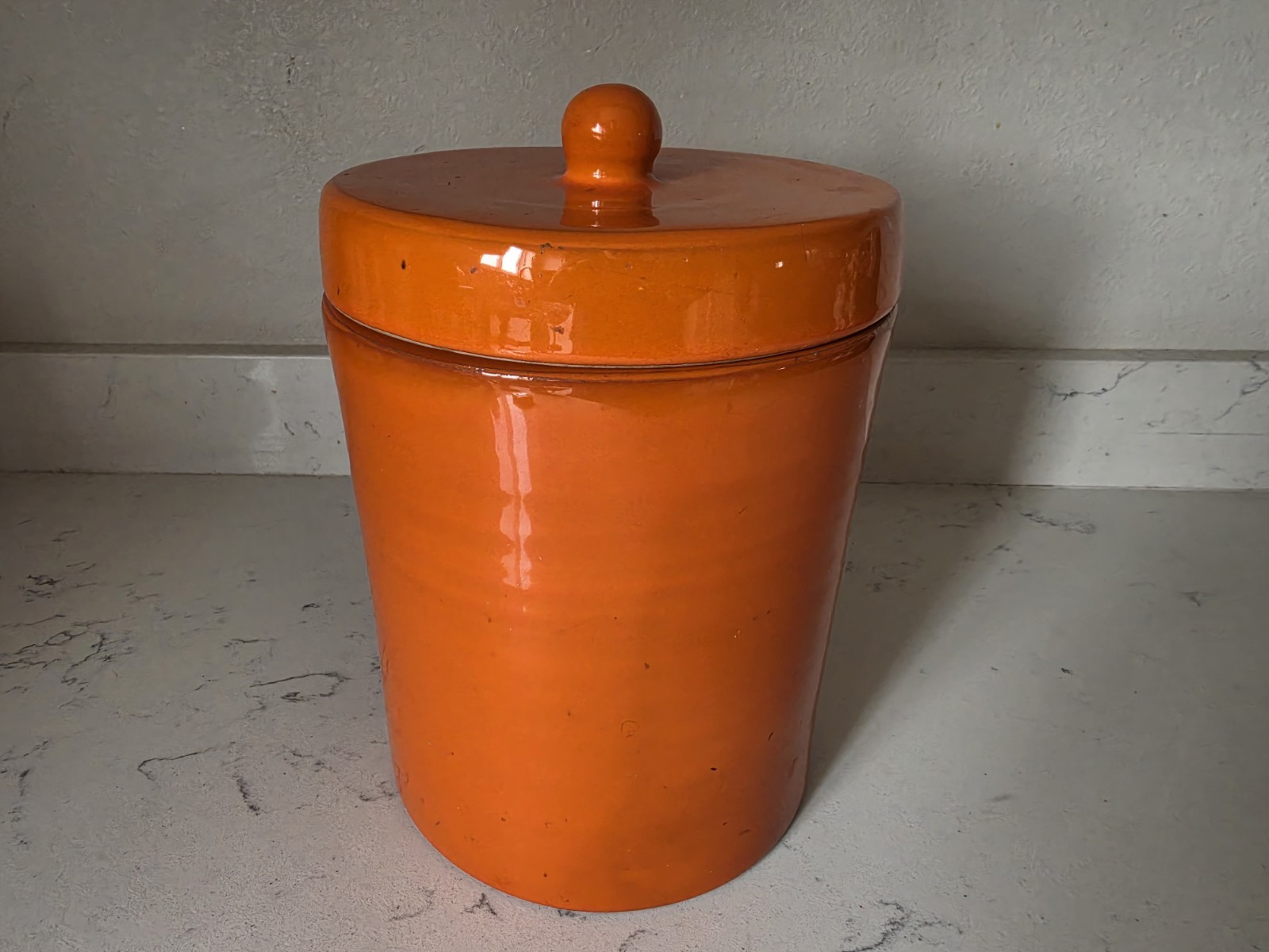 Vintage Rosenthal Netter 1960s Mid Century Mod Orange Canister W/Lid Rare Find Vintage Rosenthal Netter 1960s Mid Century Mod Orange Canister W/Lid Rare Find