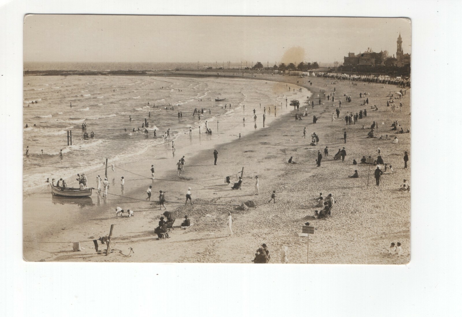 Urugway Montevideo Playa Pocitos RPPC postcard 1910
