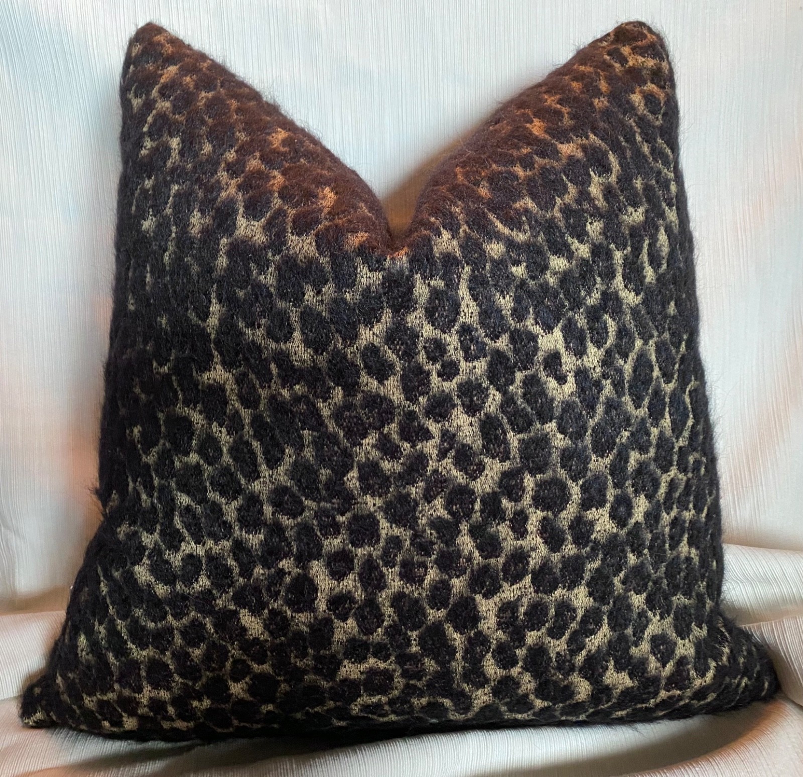 20”sq Custom PILLOW COVER in ELITIS France Verner Jacquard Animal Motif Fabric