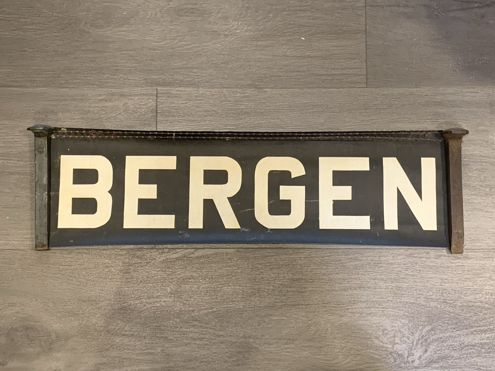 NYC BUS TROLLEY ROLL SIGN BERGEN STREET COBBLE HILL PROSPECT BROOKLYN PARK SLOPE