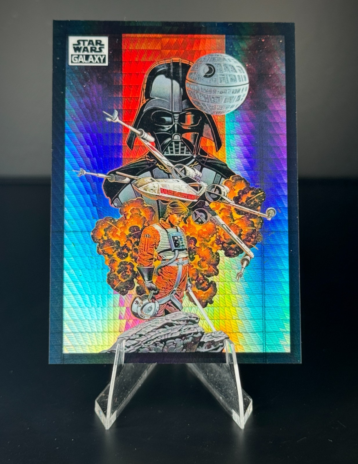 2022 Topps Star Wars Galaxy - #52 Shadow of the Dark Lord Darth Vader /75 Prism 2022 Topps Star Wars Galaxy - #52 Shadow of the Dark Lord Darth Vader /75 Prism