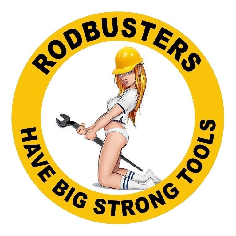 RODBUSTERS HAVE BIG STRONG TOOLS (LOT OF 3) STICKER HARD HAT STICKER HELMET 