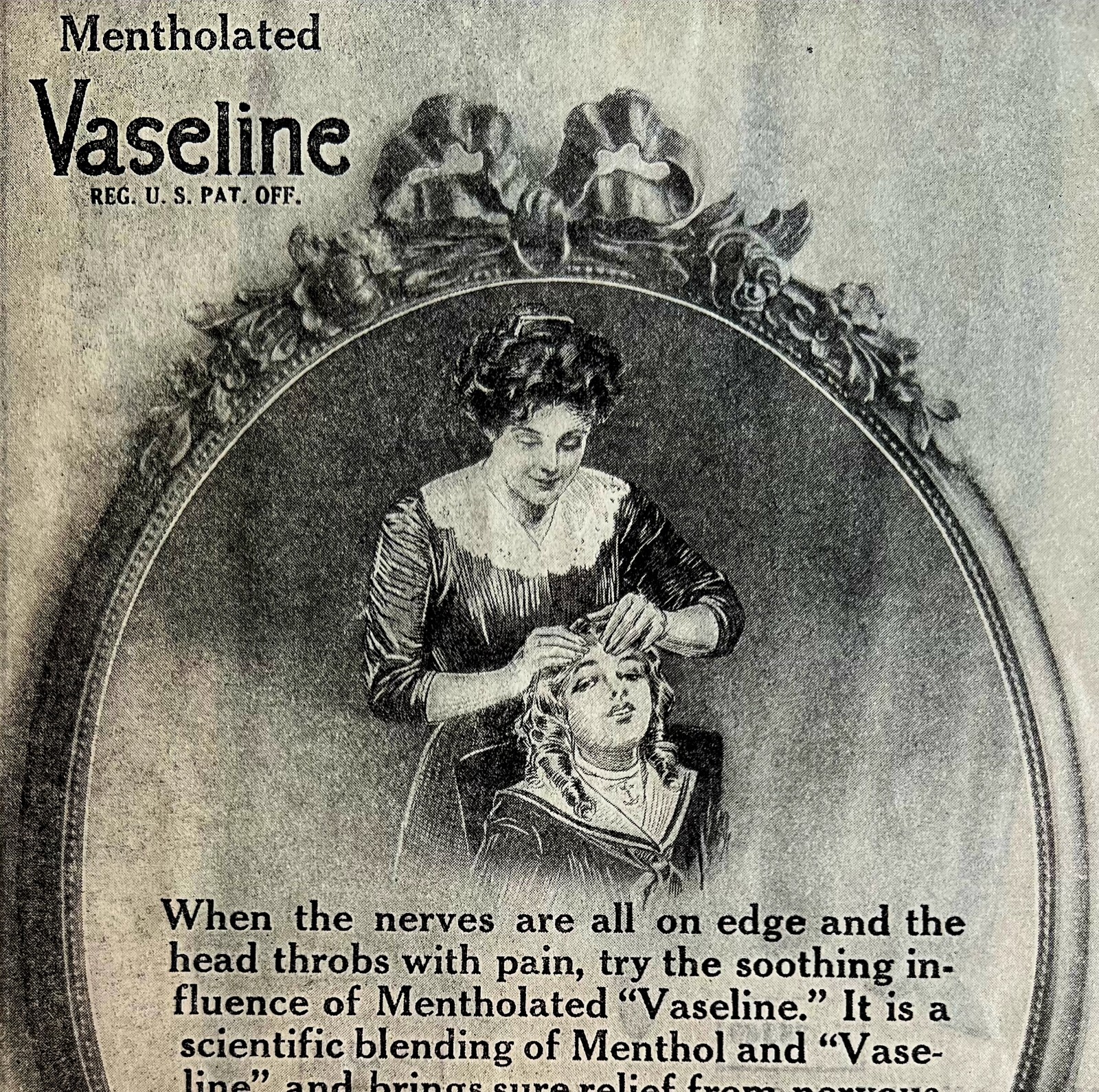 Mentholated Vaseline Chesebrough NY 1911 Advertisement Medical DWAA22