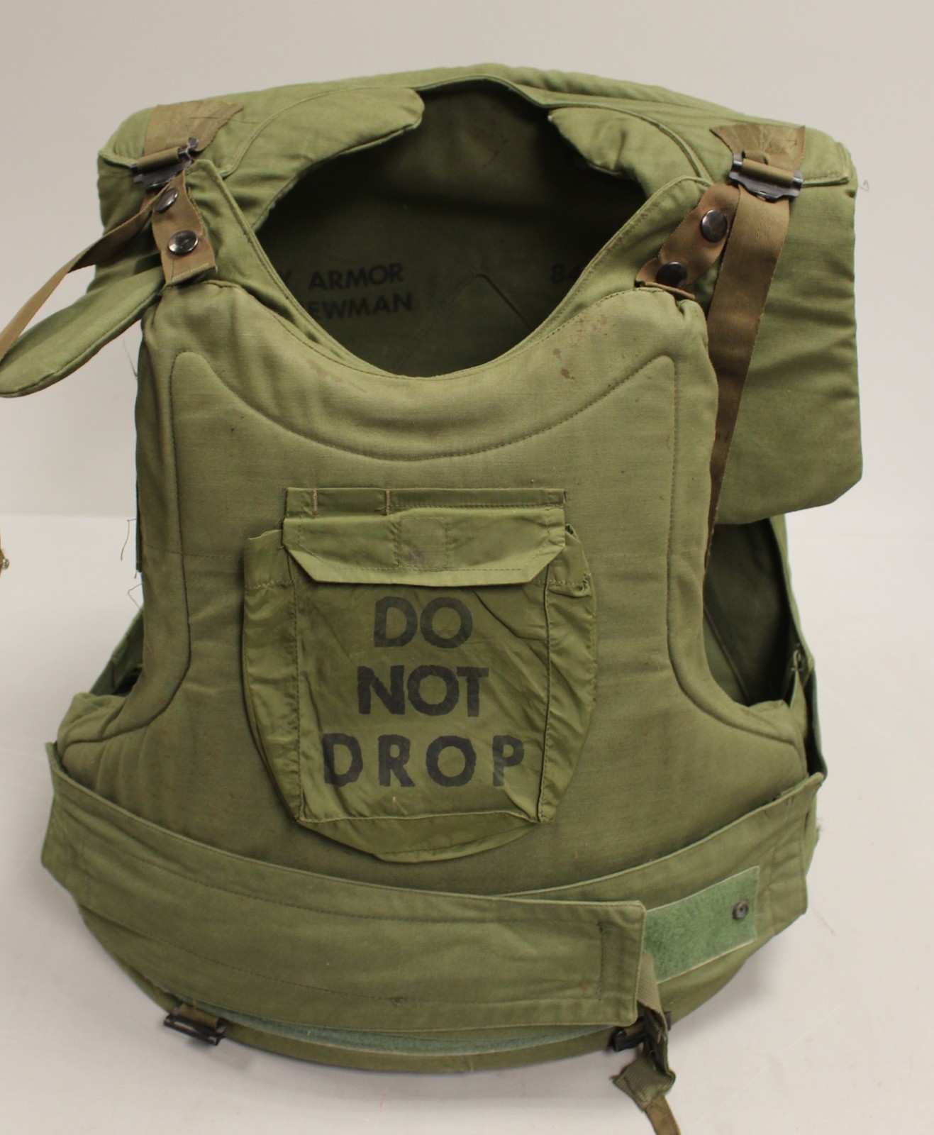Vintage 1970s Aircrewman Body Armor Vest with Plates - 8470-999-1475 - Size Long