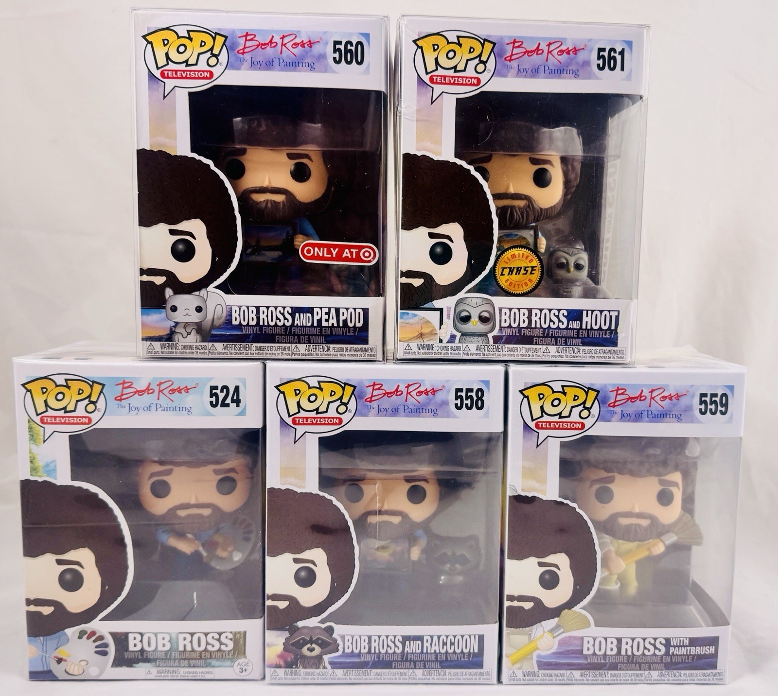 Funko Pop Bob Ross: The Joy of Painting — Lot of 5 Funko Pop Bob Ross: The Joy of Painting — Lot of 5