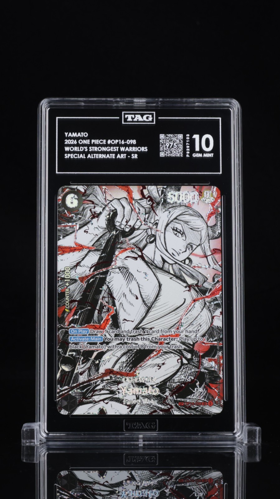Bandai One Piece Yamato OP16-098 Alt Art SP Haki TAG 10 POP 2 Bandai One Piece Yamato OP16-098 Alt Art SP Haki TAG 10 POP 2