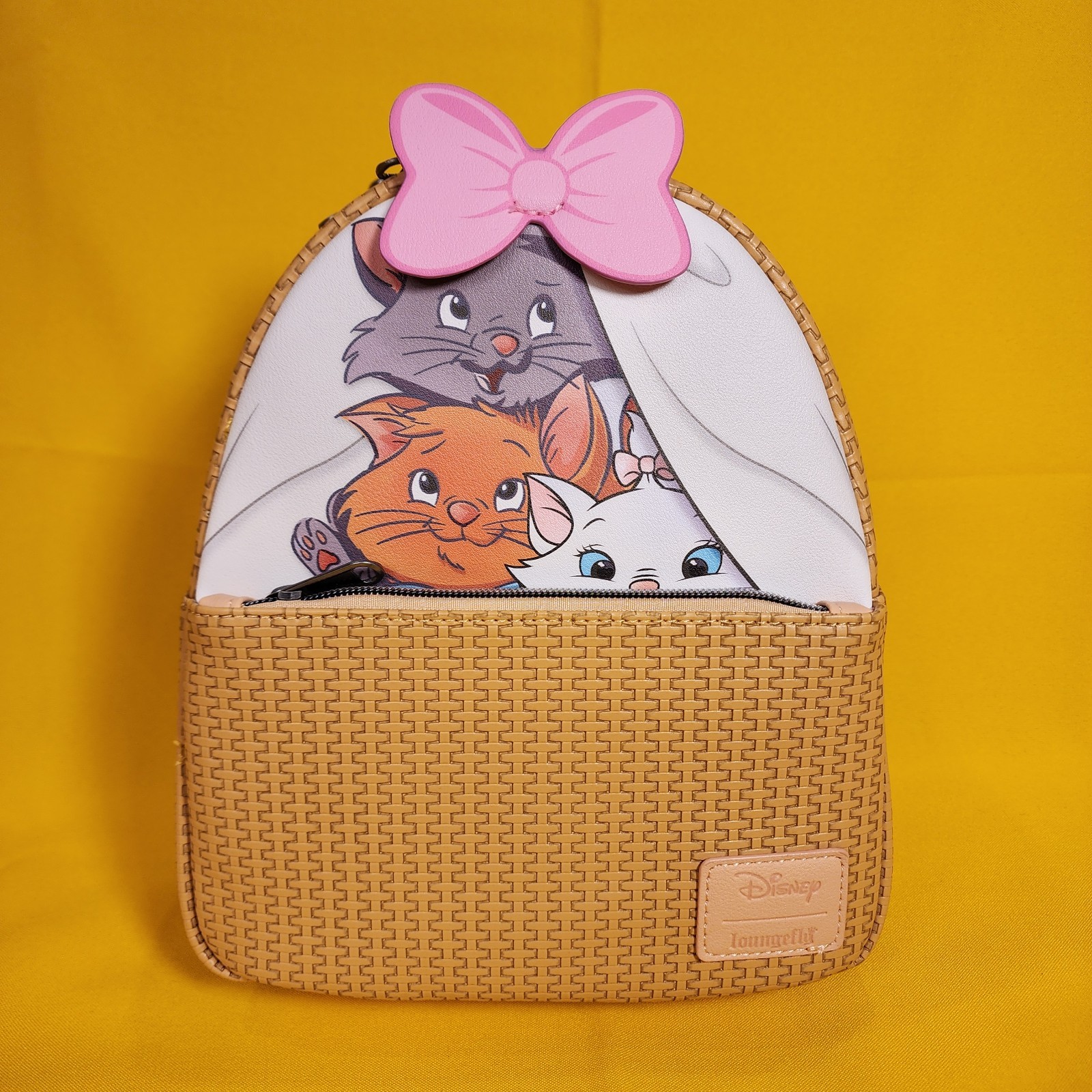 Loungefly Disney The Aristocats Marie Kitten Basket Bow Brown Mini Backpack NEW Loungefly Disney The Aristocats Marie Kitten Basket Bow Brown Mini Backpack NEW