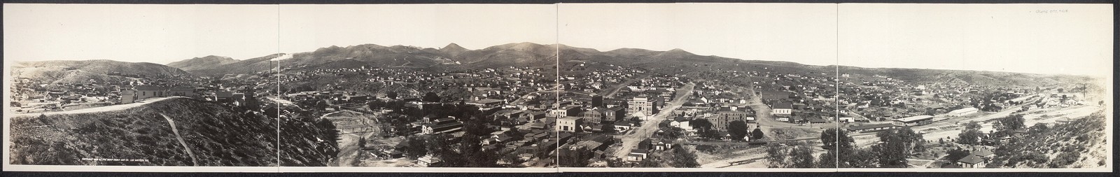 Photo:Globe Arizona 1909 panoramic birds eye cityscape photo