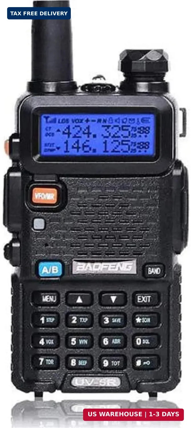 UV-5R Two Way Radio Dual Band 144-148/420-450Mhz Walkie Talkie 1800mAh Li-ion Ba UV-5R Two Way Radio Dual Band 144-148/420-450Mhz Walkie Talkie 1800mAh Li-ion Ba