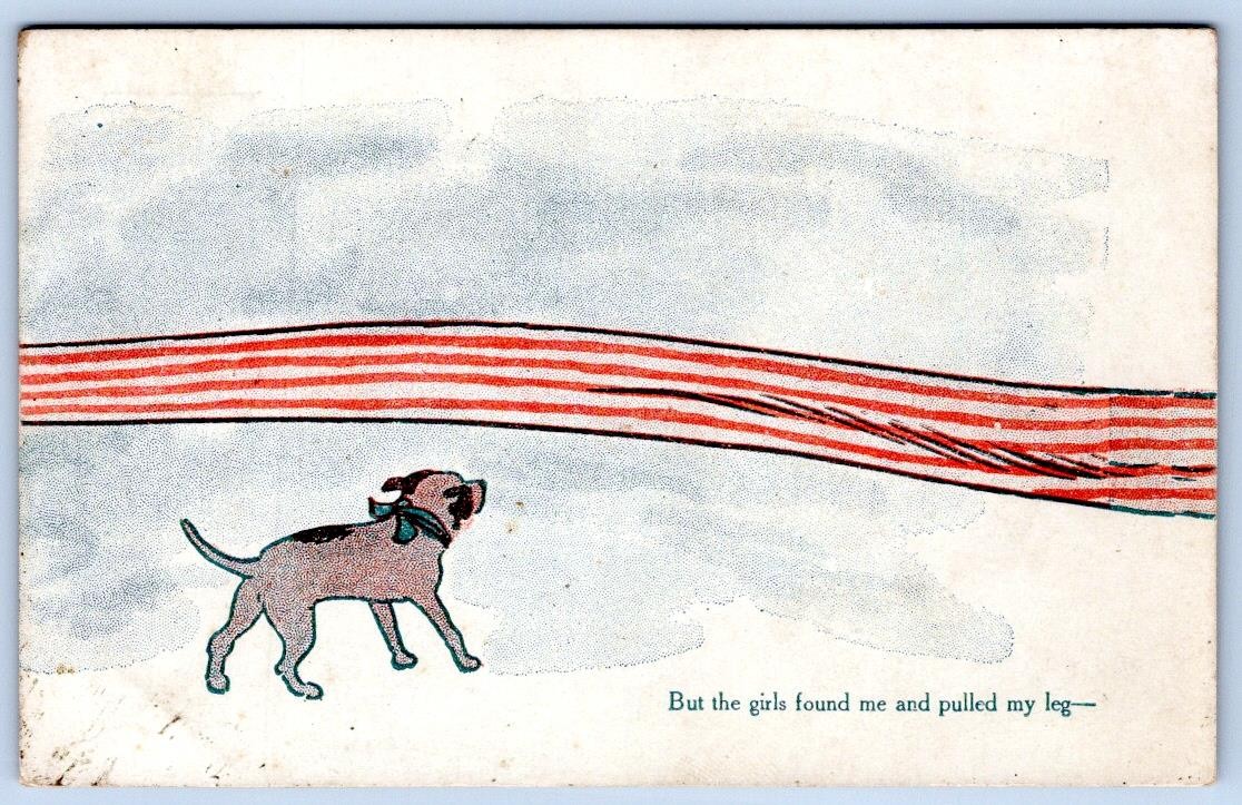 Pre-1907 THE GIRLS PULLED MY LEG CARD #2 of a 4 CARD SET INSTALLMENT POSTCARD
