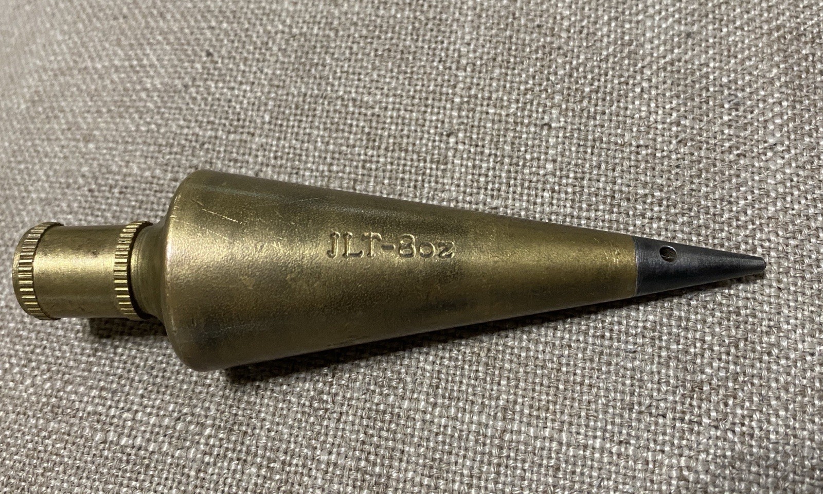 Vintage JLT Johnson Level & Tool  8 OZ Plumb Bob Solid Brass