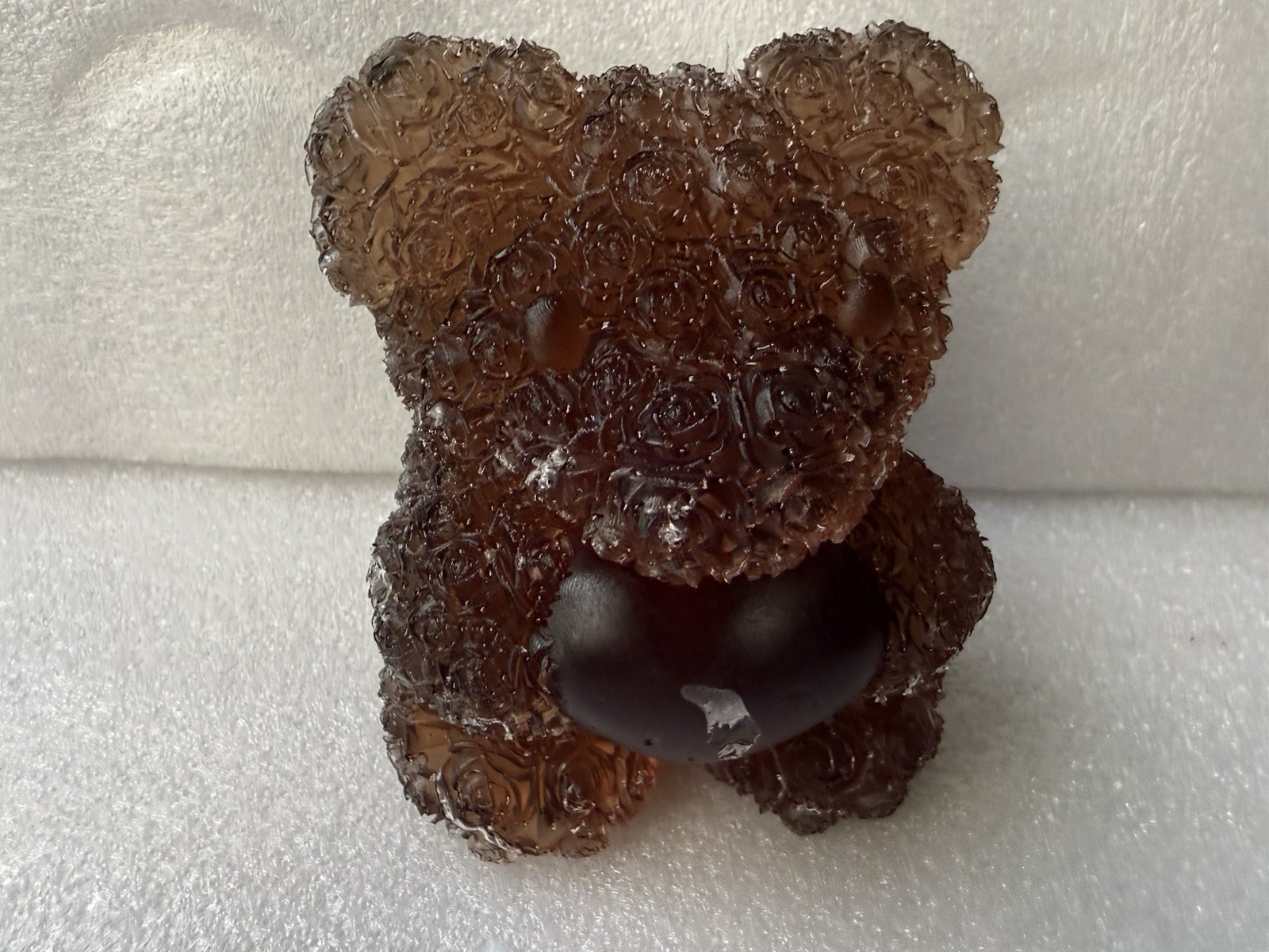 Resin Teddy Bear 4 inches Tall, In brown Resin Color. The bear Is Unpainted. Resin Teddy Bear 4 inches Tall, In brown Resin Color. The bear Is Unpainted.