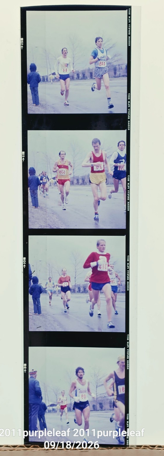 Vintage 1977 Boston Marathon Original 35mm Negatives Strip Running History 70s Vintage 1977 Boston Marathon Original 35mm Negatives Strip Running History 70s