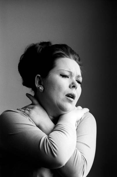 The Italian soprano Renata Scotto warming up her voice during a re- 1967 Photo 6