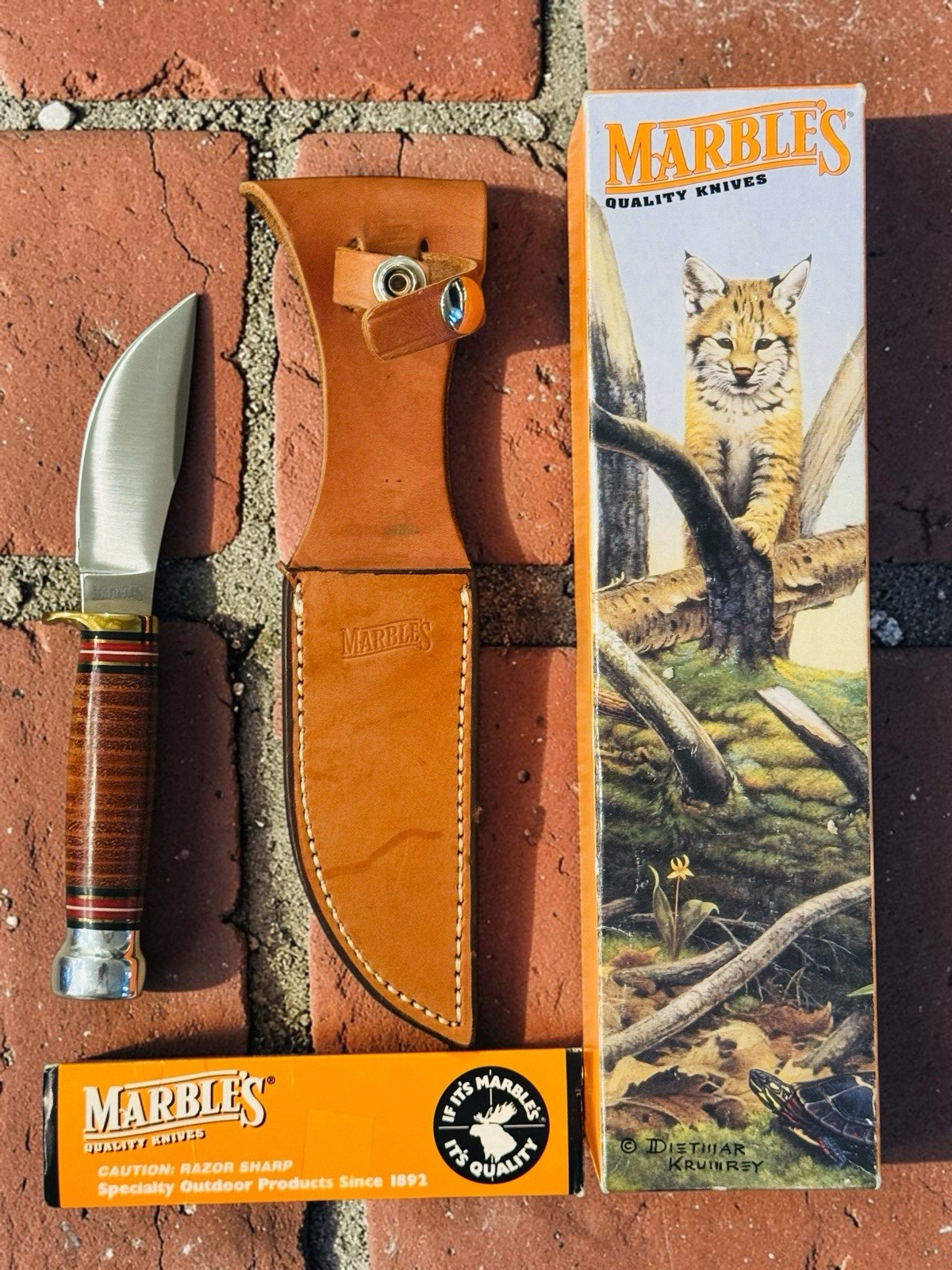 Marbles Gladstone Fixed Blade Knife NOS, MINT Stewart Revival Era