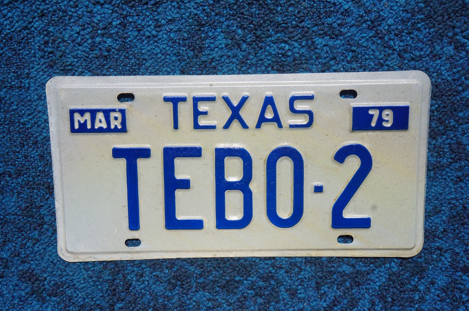 1979 TEXAS State License Plate # TEBO - 2 1979 TEXAS State License Plate # TEBO - 2
