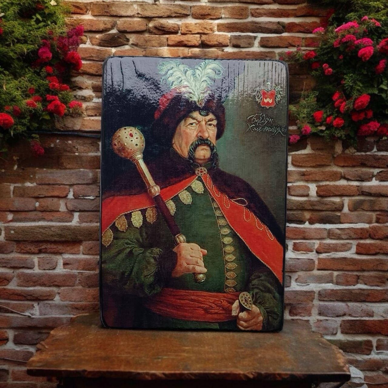 Wooden Portrait of Khmelnytskyi 20x28cm (8x11\