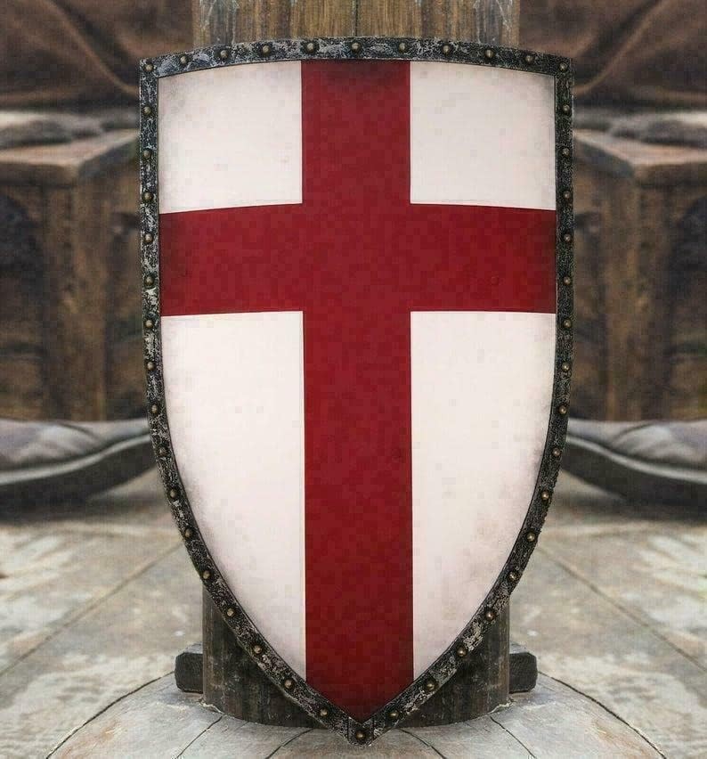 Medieval Knight Fall Authentic Templar Sign Battle Warrior Templar Shield 28\ Medieval Knight Fall Authentic Templar Sign Battle Warrior Templar Shield 28\
