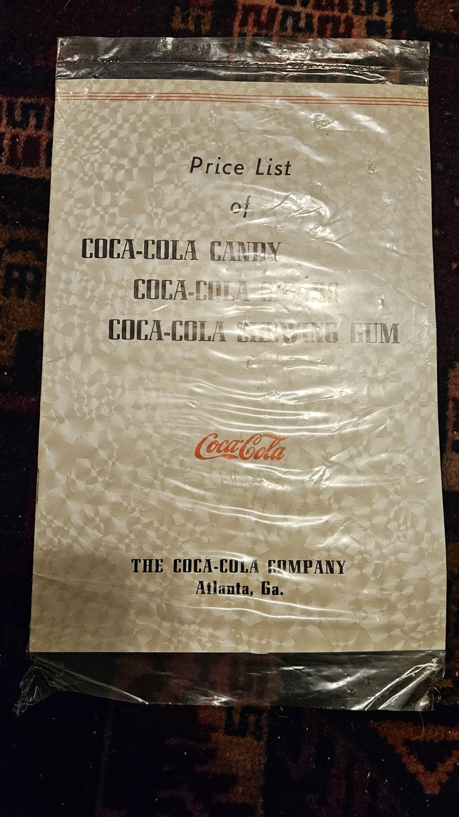 May 01 1940 Coca-Cola Candy, Coca-Cola Cigars, Coca-Cola Chewing Gum Price List May 01 1940 Coca-Cola Candy, Coca-Cola Cigars, Coca-Cola Chewing Gum Price List
