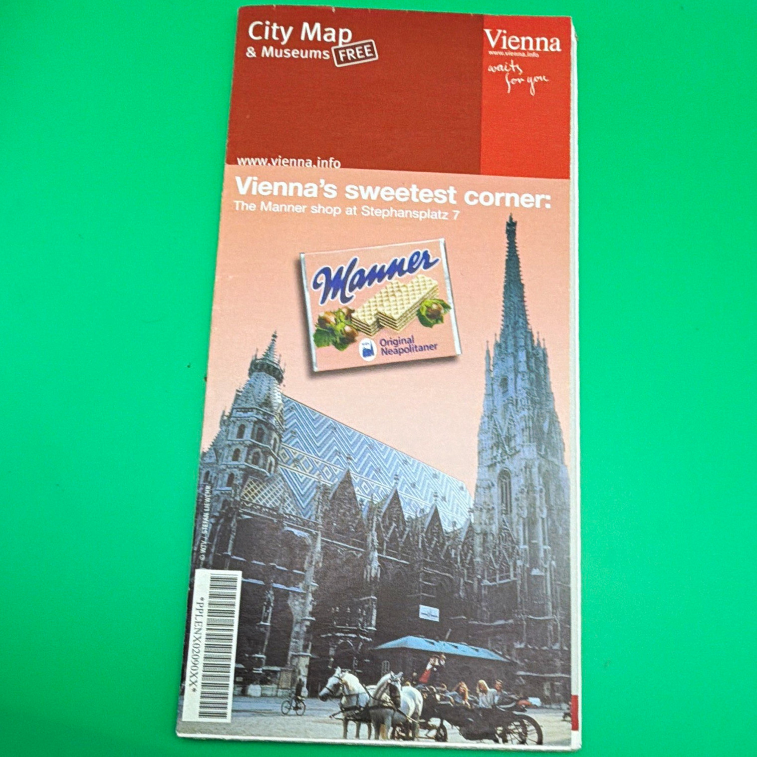 Vienna City Map & Museums Folded Map/Guide Europe Travel Map 2000
