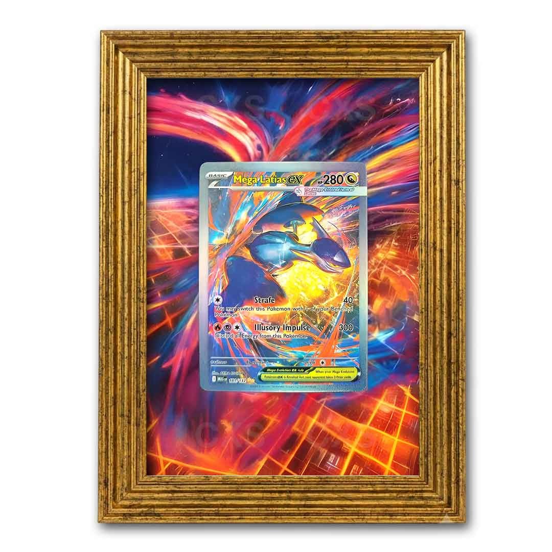 Mega Latias ex 088/063 Mega Symphonia Gold Frame and Art Insert