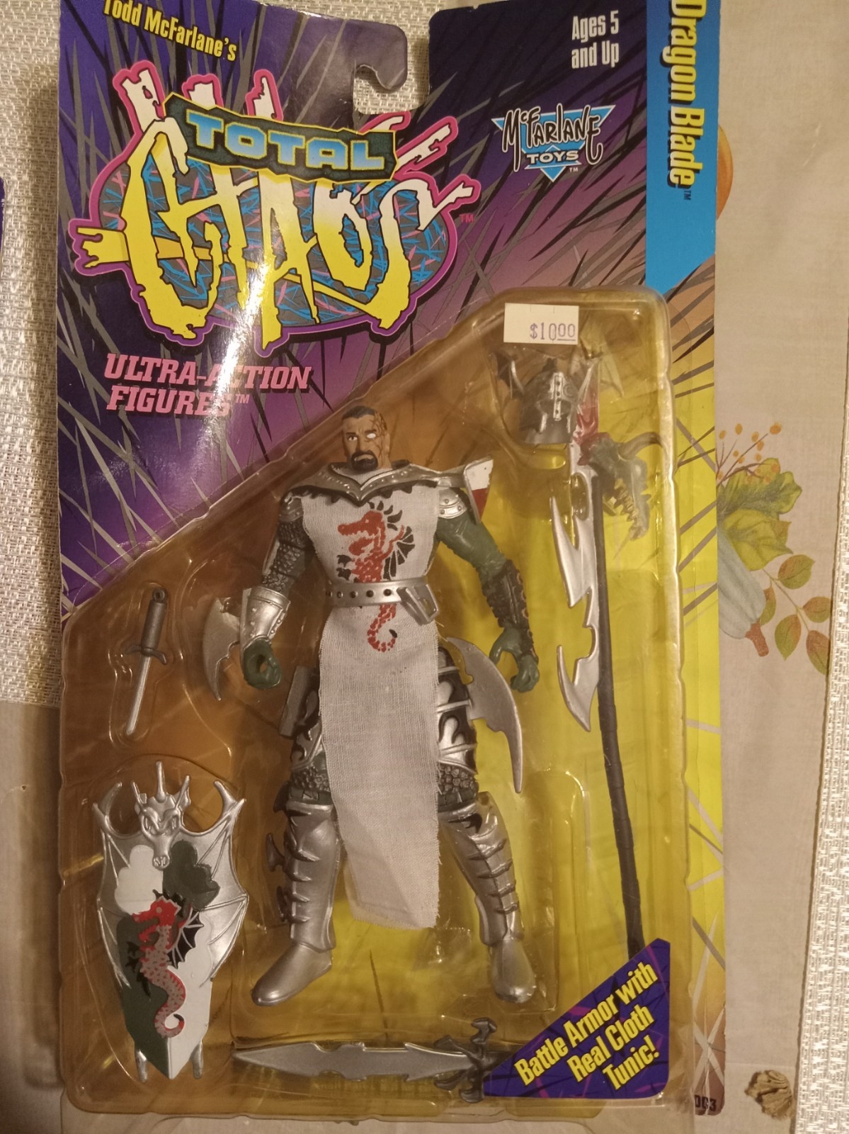 VINTAGE 1995 TODD McFARLANE TOTAL CHAOS DRAGON BLADE ACTION FIGURE