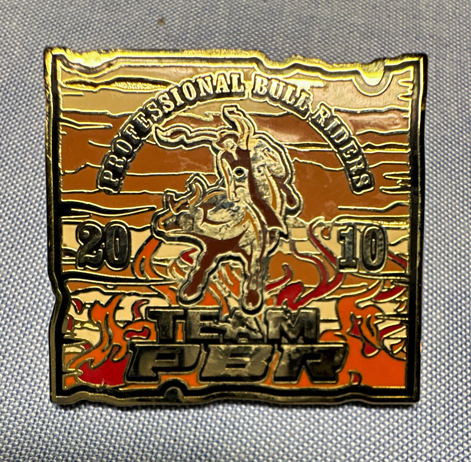 Professional Bull Riders PBR Team PBR 2010 Professional Pinback Lapel Pin Professional Bull Riders PBR Team PBR 2010 Professional Pinback Lapel Pin