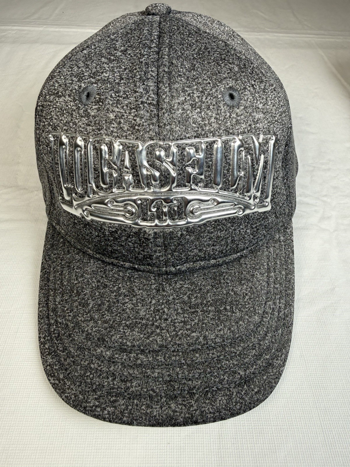 Disney Lucasfilm Logo Adult Gray Baseball Cap NEW