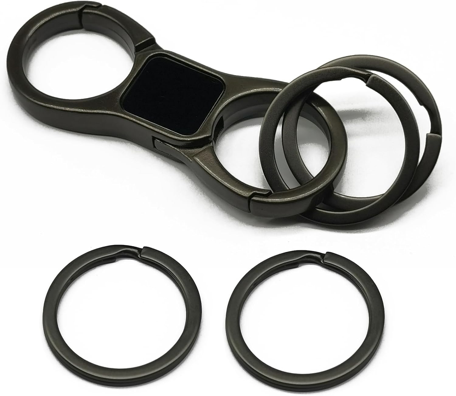 Key Chain Double Key Clip Quick Release Car Keychain for Man and Women-Black