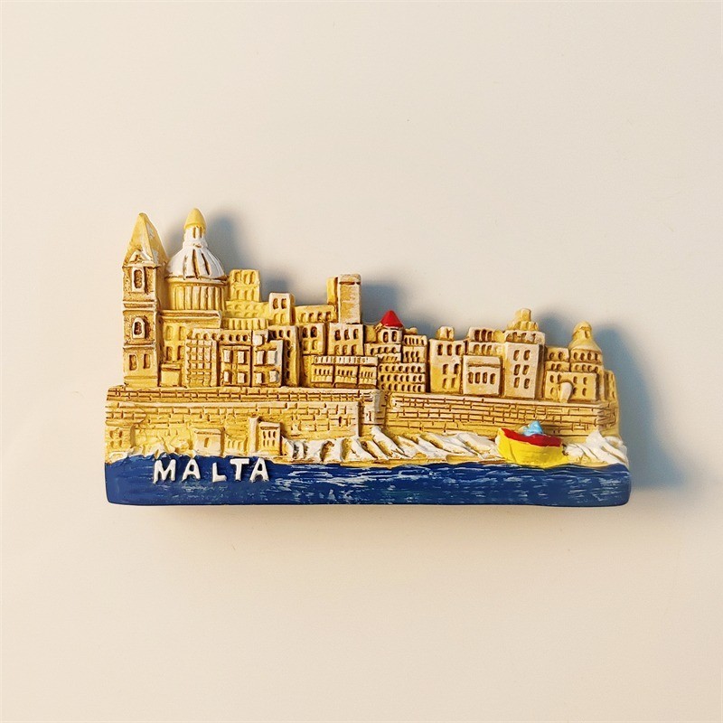 Mediterranean Malta City Architectural Scenery Tourist 3D Resin Fridge Magnet Mediterranean Malta City Architectural Scenery Tourist 3D Resin Fridge Magnet