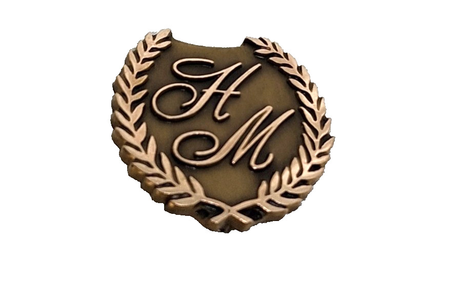 Vintage O.C. Tanner CTO 1/10 10k Gold Filled HM Monogram Laurel Wreath Pin 1\ Vintage O.C. Tanner CTO 1/10 10k Gold Filled HM Monogram Laurel Wreath Pin 1\