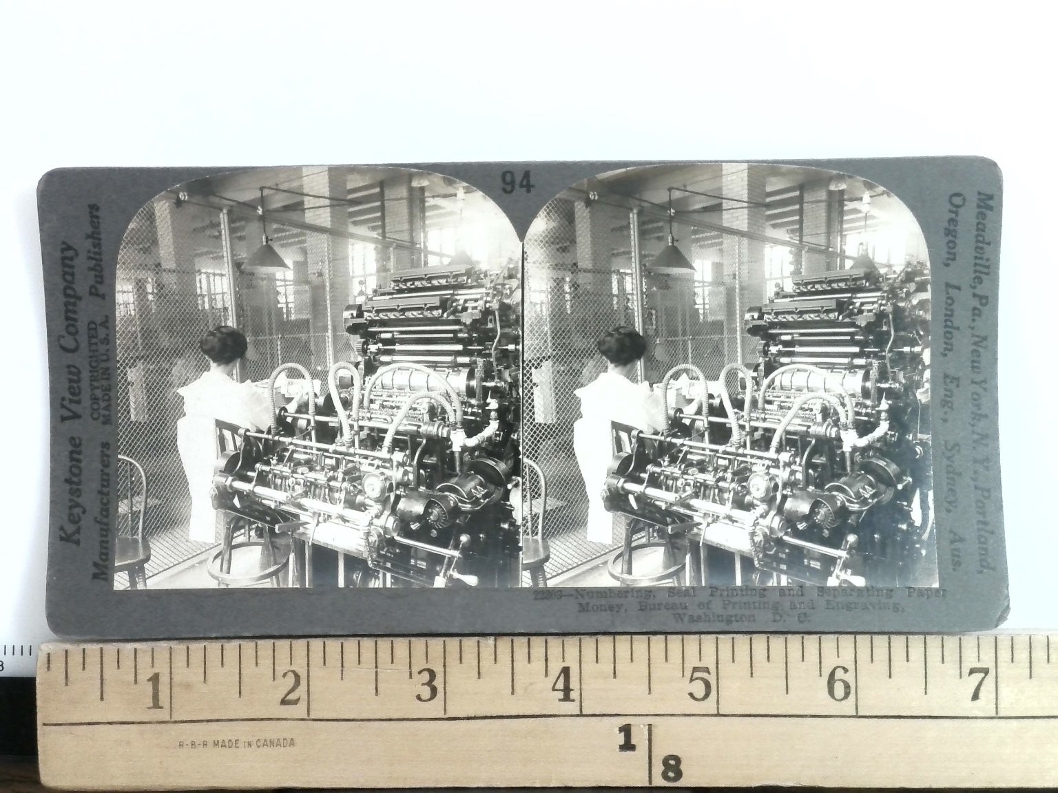 Paper Money Printing Stereoview Keystone View Co. Washington D.C. 1900s Paper Money Printing Stereoview Keystone View Co. Washington D.C. 1900s
