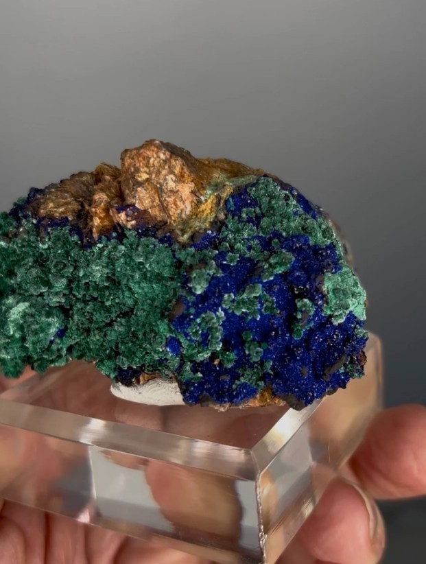 Sparkling Blue Azurite with Green Malachite