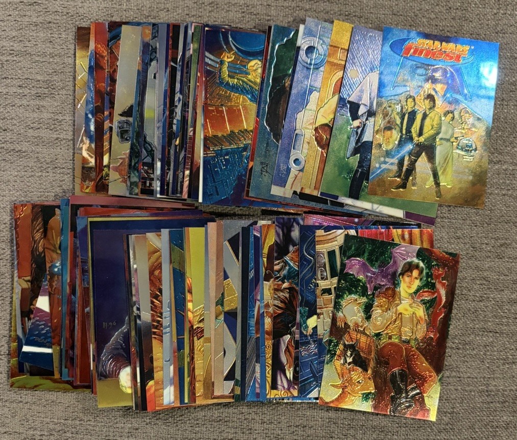 1996 TOPPS FINEST STAR WARS NEAR COMPLETE SET 88/90 MISSING 2 CARDS