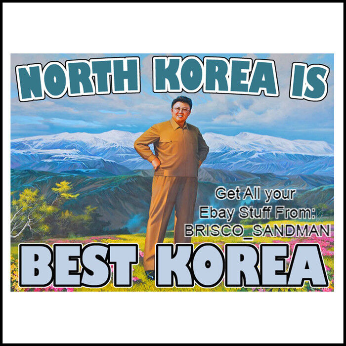 Fridge Fun Refrigerator Magnet NORTH KOREA IS BEST KOREA Propaganda Art Funny
