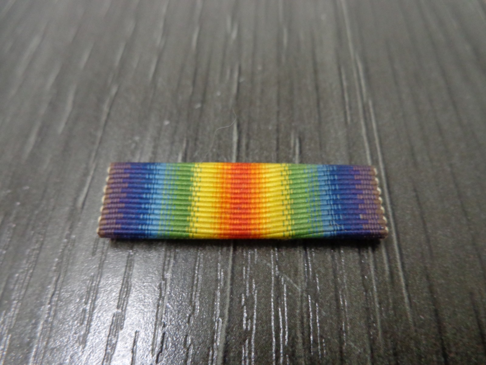 World War 1 WWI US WORLD WAR ONE VICTORY Ribbon Brass Backing