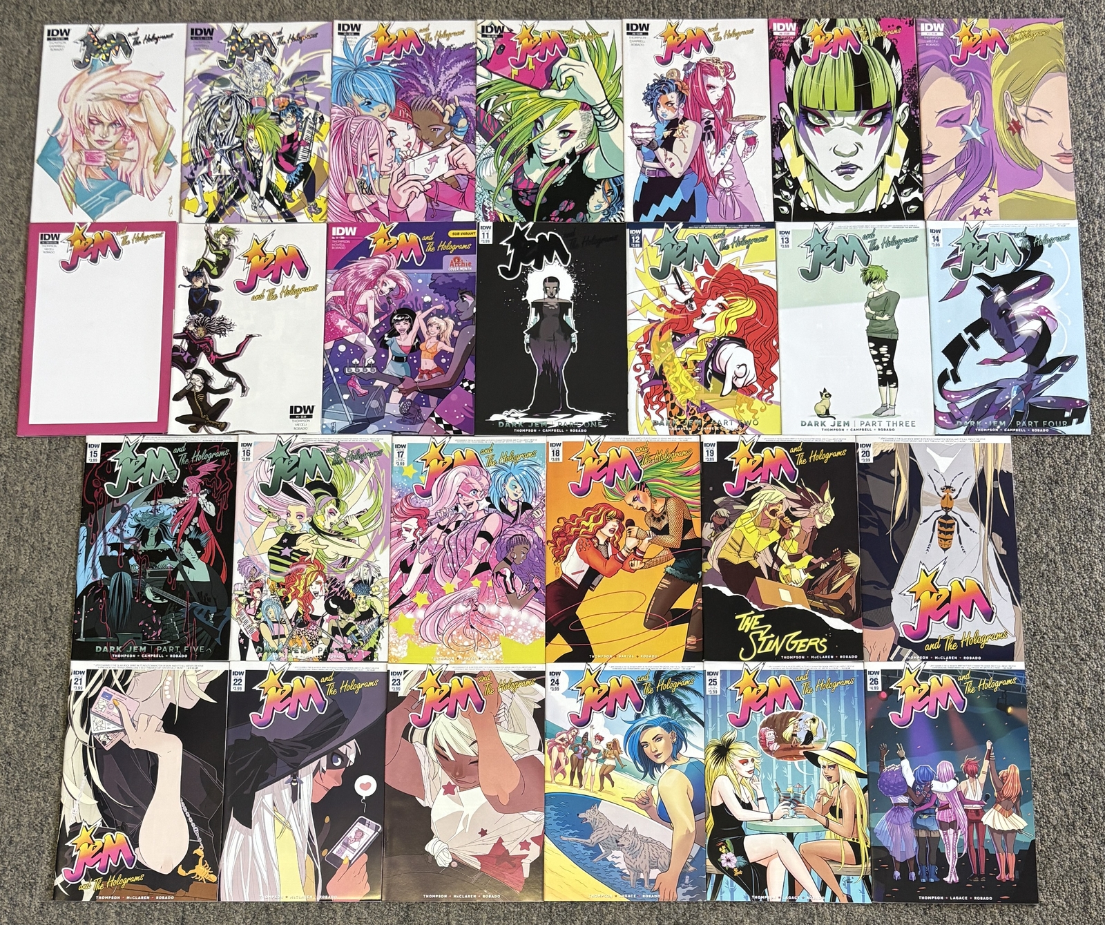 JEM AND THE HOLOGRAMS animated tv cartoon show comics #1-26 ~ FULL SET