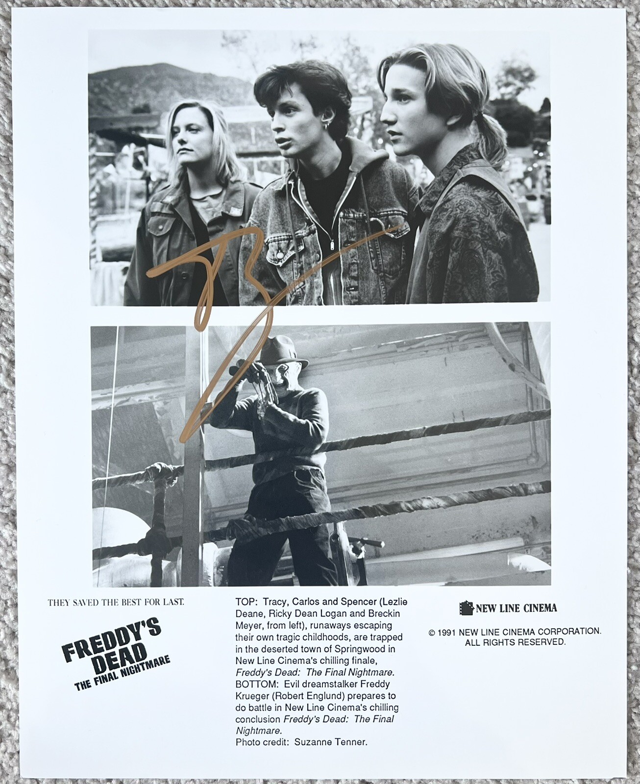 Breckin Meyer Signed In Person 8x10 RARE Promo Press Photo Breckin Meyer Signed In Person 8x10 RARE Promo Press Photo