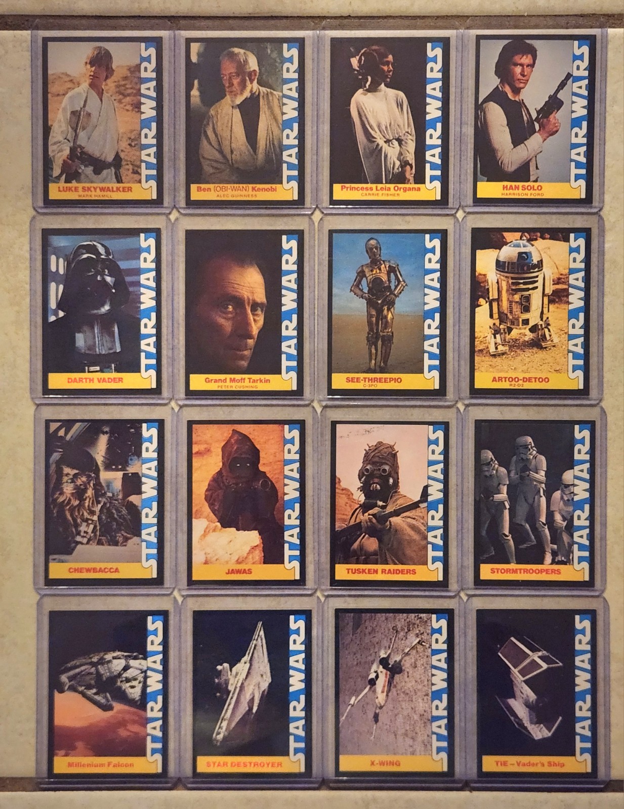 FULL SET: 1977 Star Wars Wonder Bread SPECIAL INSERT PROMO CARDS (#1 - #16) RARE