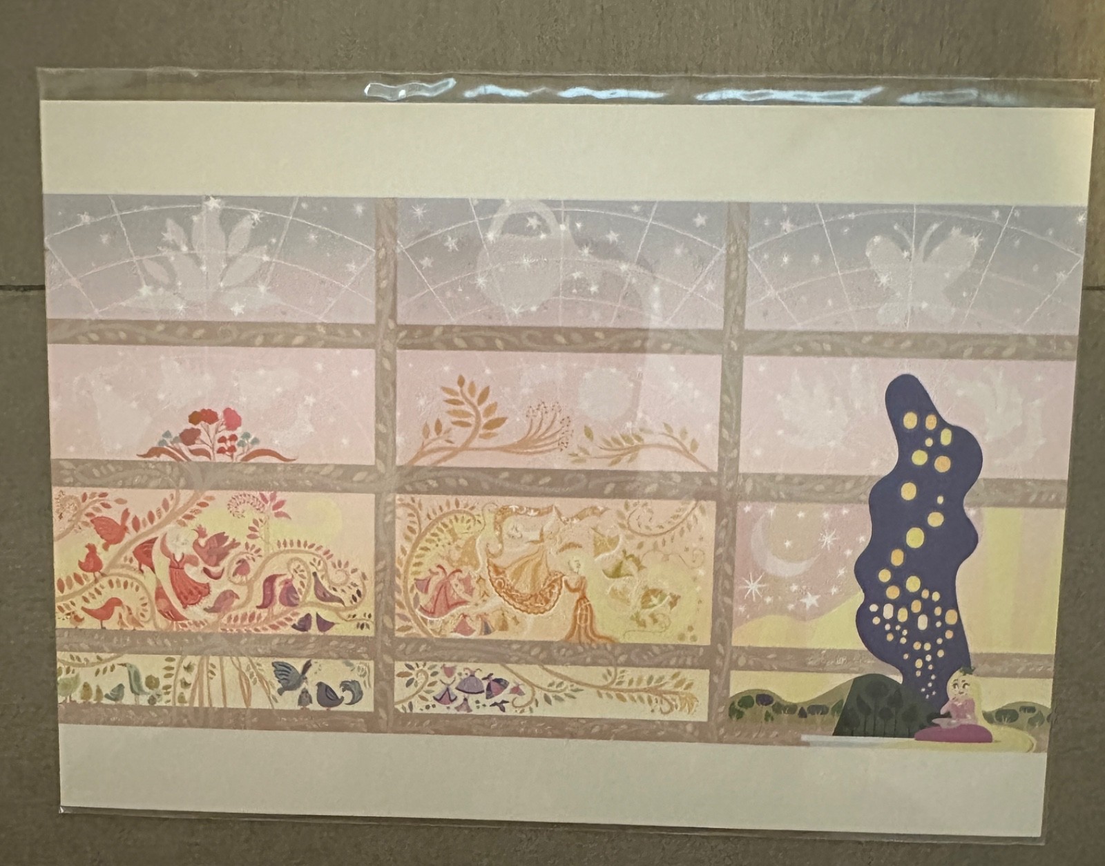 Disney WonderGround Gallery 5x7 Postcard Daydreaming in the Tower Rapunzel Disney WonderGround Gallery 5x7 Postcard Daydreaming in the Tower Rapunzel