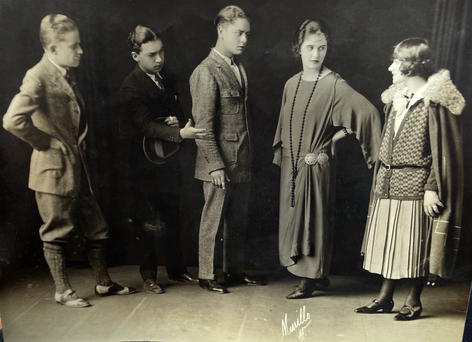 Antique 1920s Photograph Theater Play Actors Flapper Group Lot 2 Antique 1920s Photograph Theater Play Actors Flapper Group Lot 2