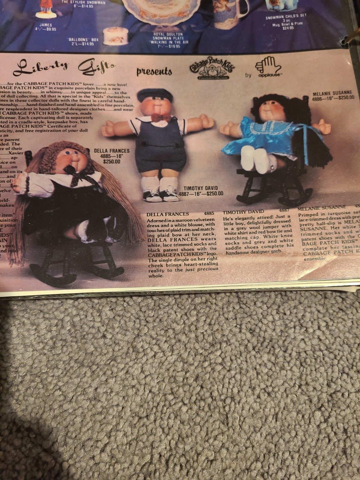 Vintage Early Cabbage Patch Kids Print Ad Applause 5.5 Vintage Early Cabbage Patch Kids Print Ad Applause 5.5