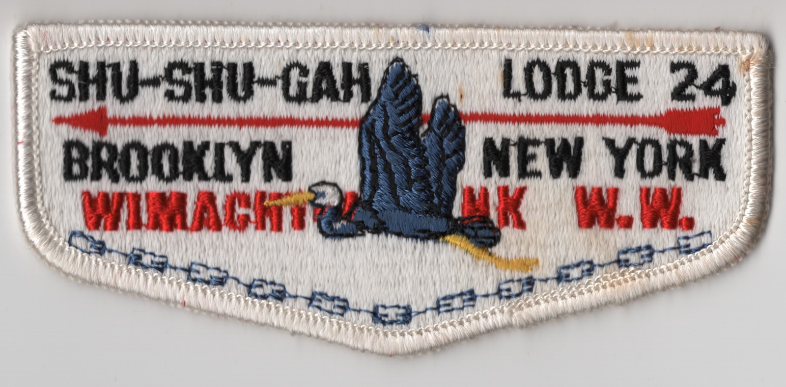 Patch Flap Shu-Shu-Gah Lodge 24 NY c1970 WWW OA S-7 Brooklyn Pre-FDL 5x2.5\ Patch Flap Shu-Shu-Gah Lodge 24 NY c1970 WWW OA S-7 Brooklyn Pre-FDL 5x2.5\