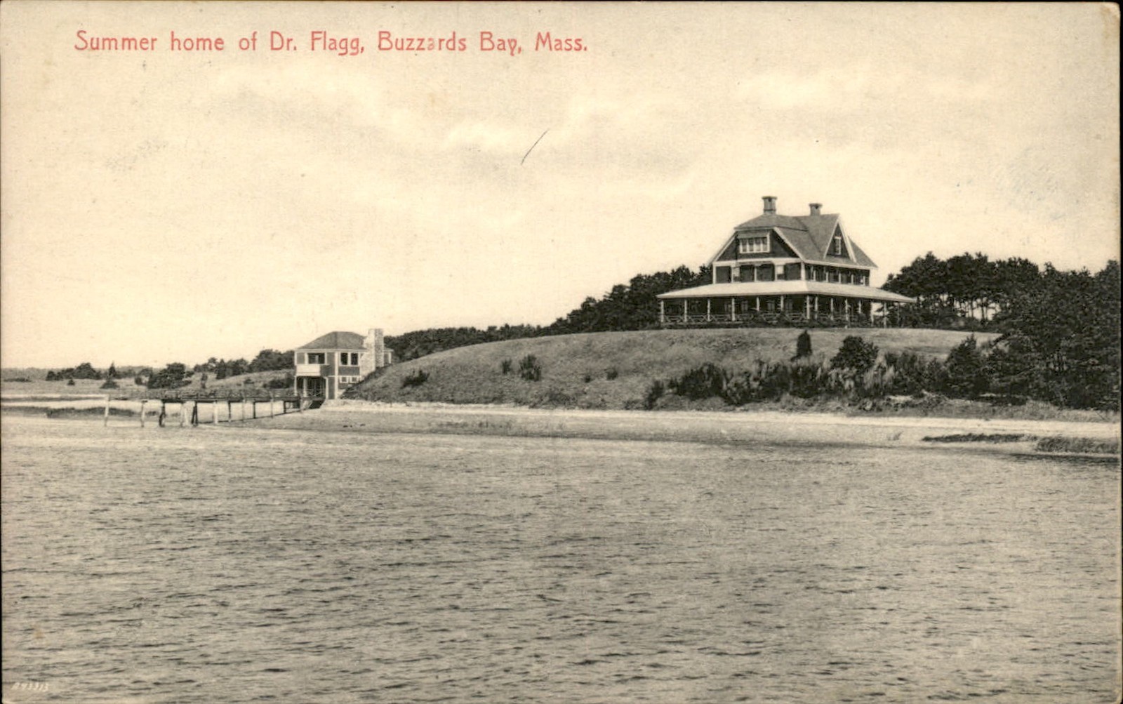 Buzzards Bay MA Summer home Dr. Flagg F. C. Small c1900s-10s Vintage Postcard