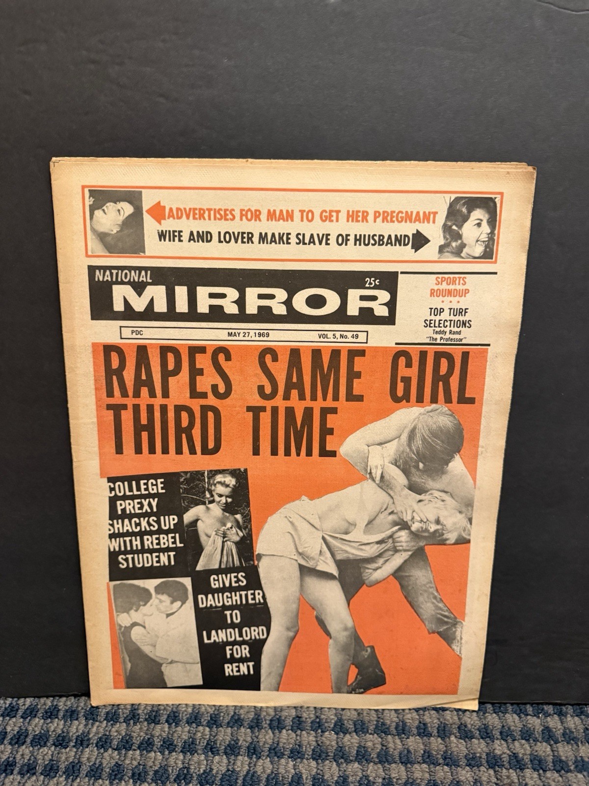 1969 National Mirror Newspaper, Daughter/Landlord,Gloria Goldin Centerfold (10W) 1969 National Mirror Newspaper, Daughter/Landlord,Gloria Goldin Centerfold (10W)