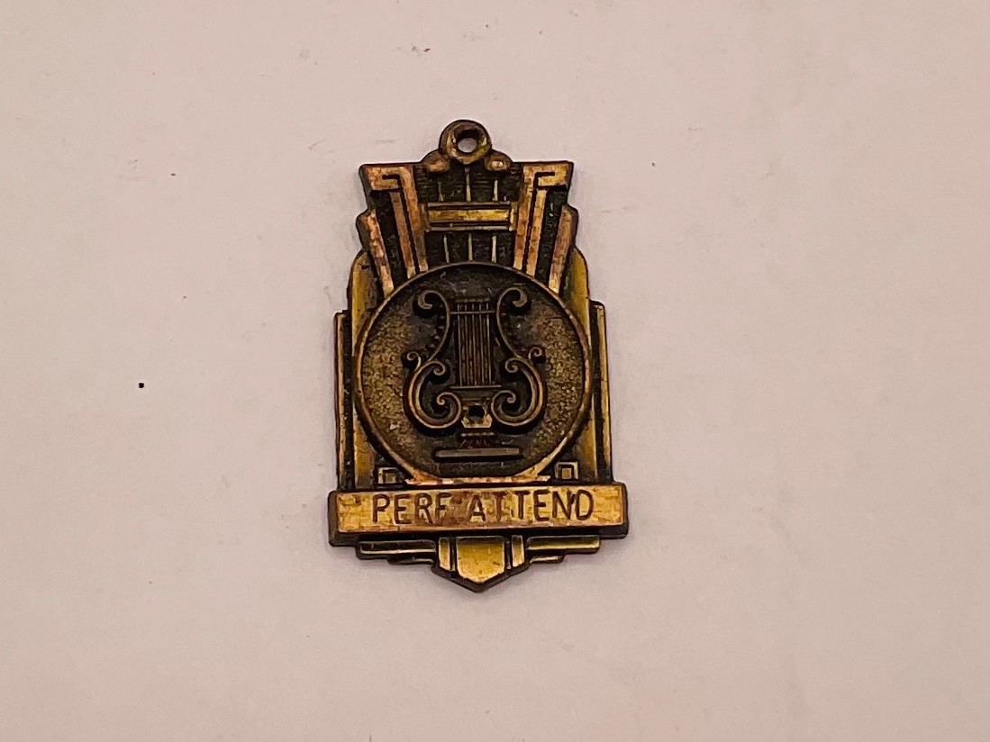 Rare Antique Dieges & Clust New York Lyre Music Medal Pere Attendo Pendant