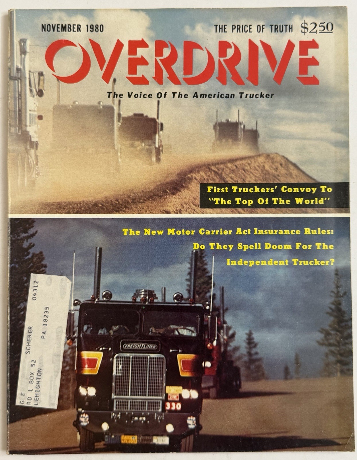 November 1980 Overdrive Magazine Convoy Mack Peterbilt GMC Trucker Truck Driver