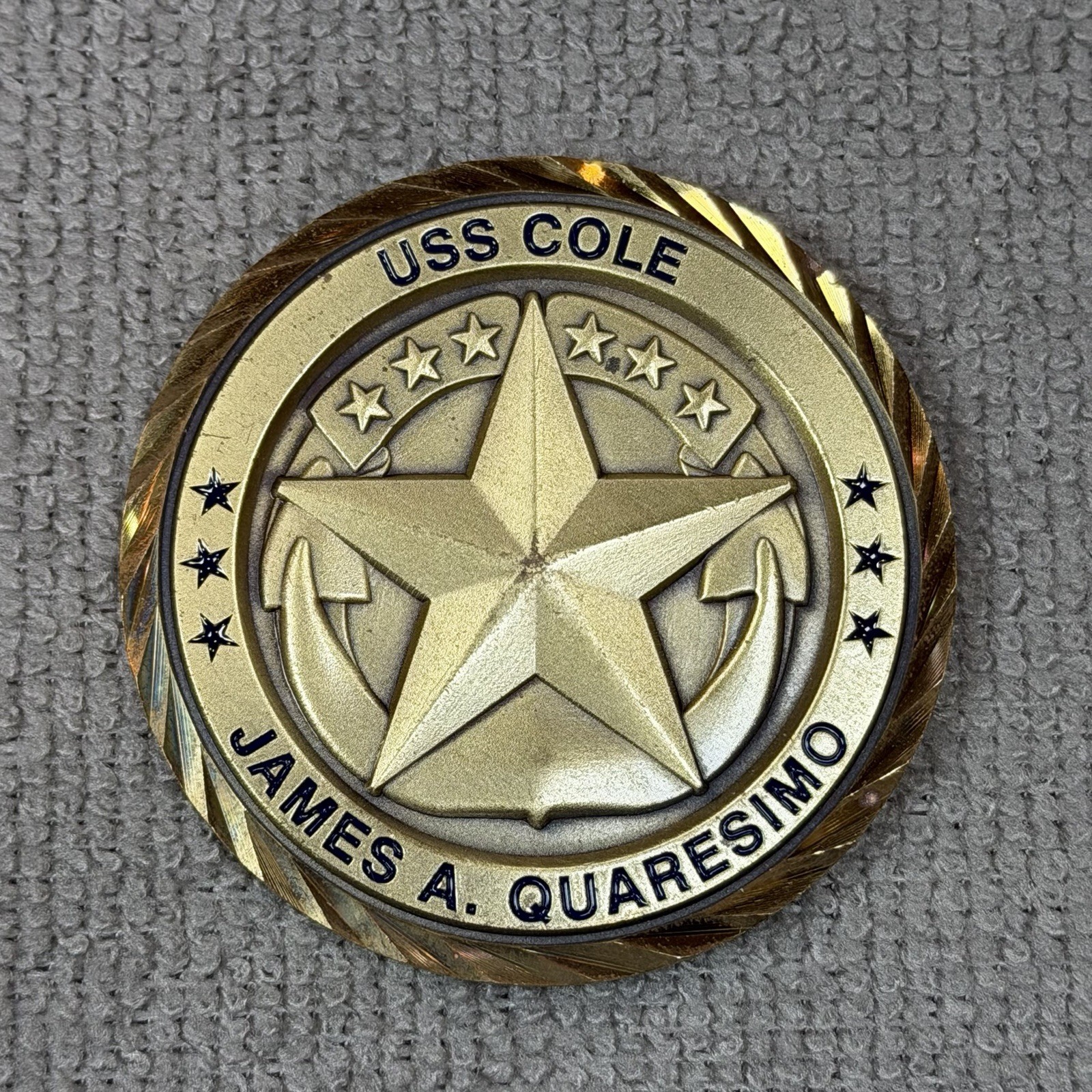 USS Cole DDG-67 CDR James Quaresimo US Navy CO Destroyer Military Challenge Coin USS Cole DDG-67 CDR James Quaresimo US Navy CO Destroyer Military Challenge Coin