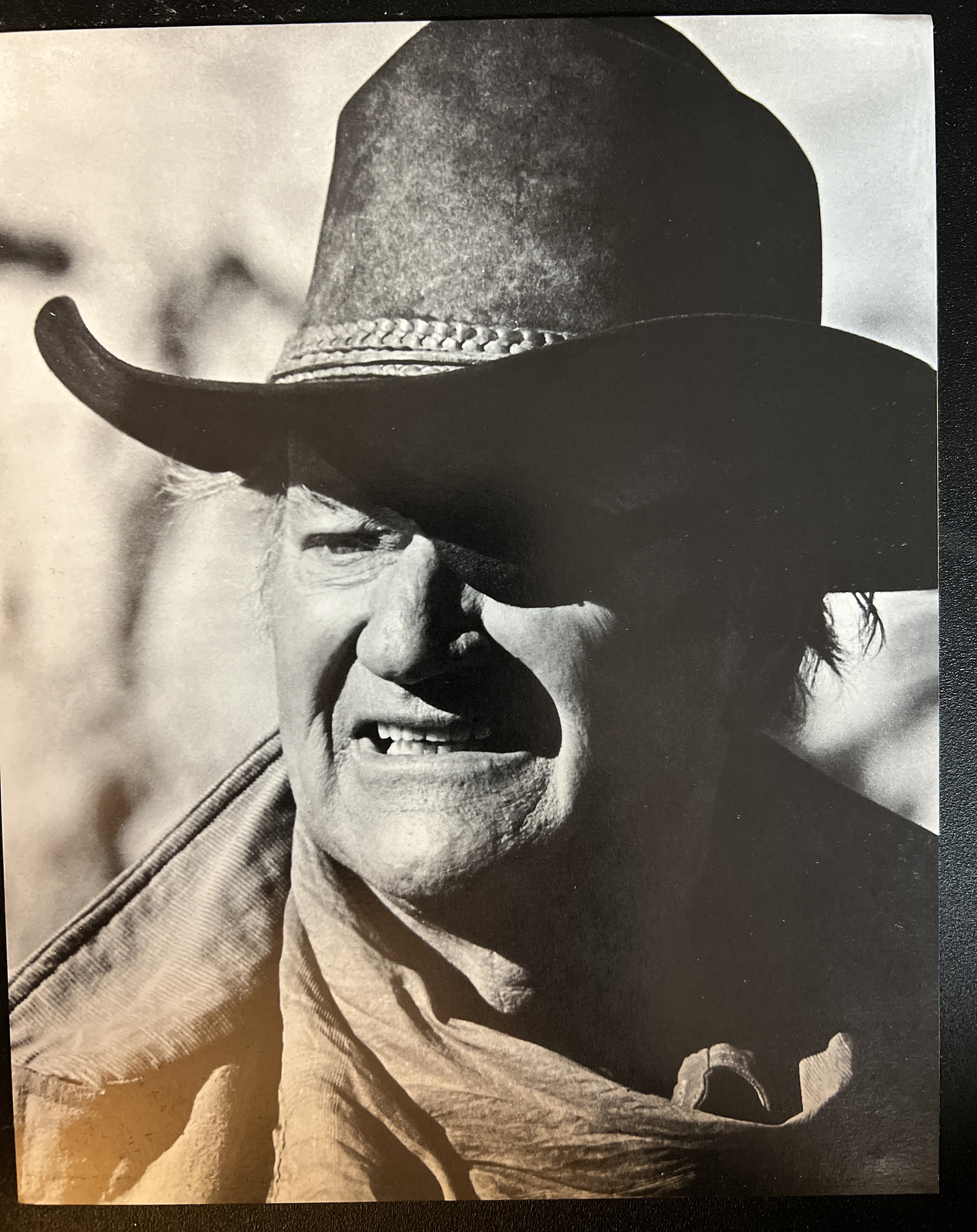 Vintage Western TV Cowboy John Wayne Rooster Cogburn Reprint. B/W