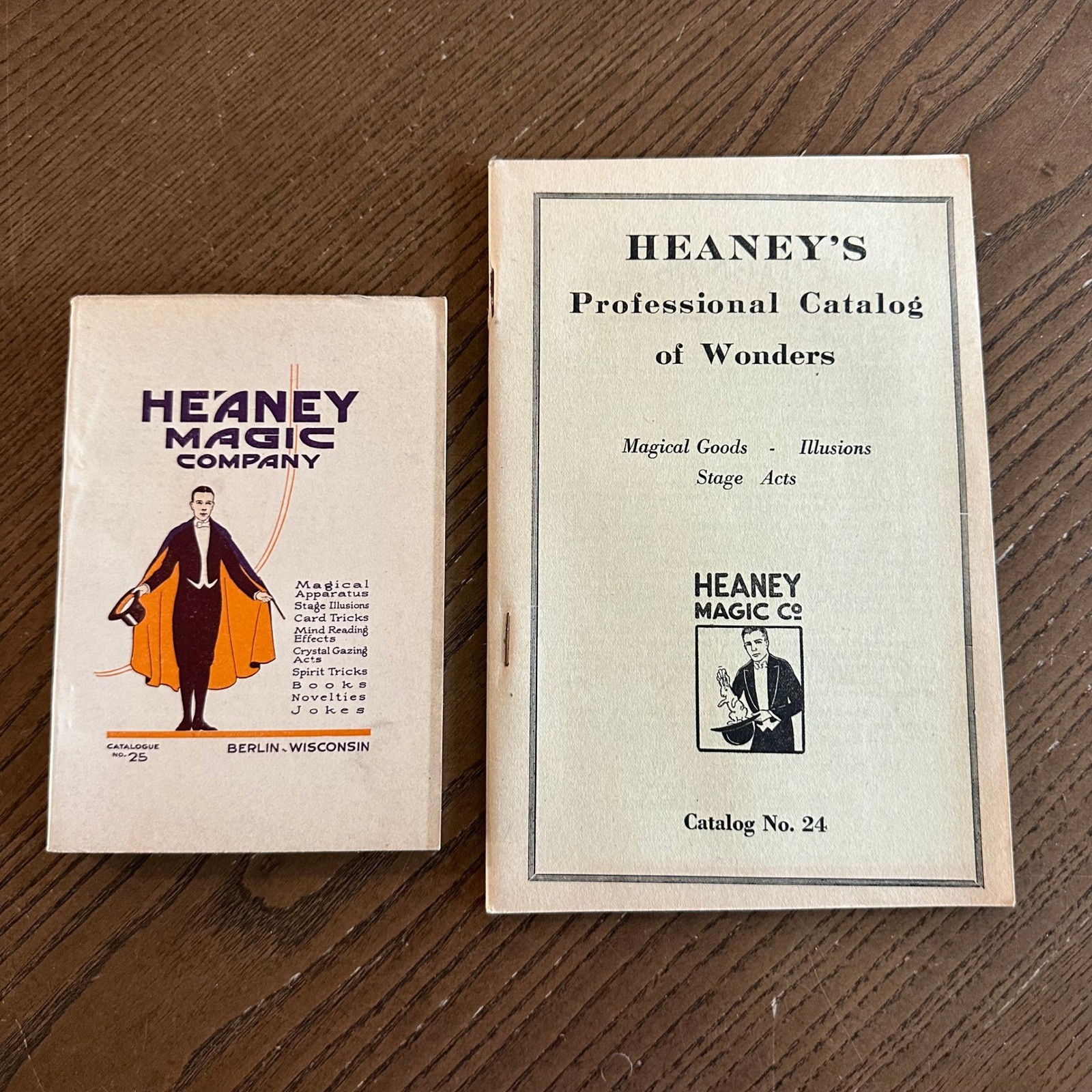 Antique Heaney Magic Company Catalogs No 24 & 25 Berlin Wisconsin Illusionist Antique Heaney Magic Company Catalogs No 24 & 25 Berlin Wisconsin Illusionist